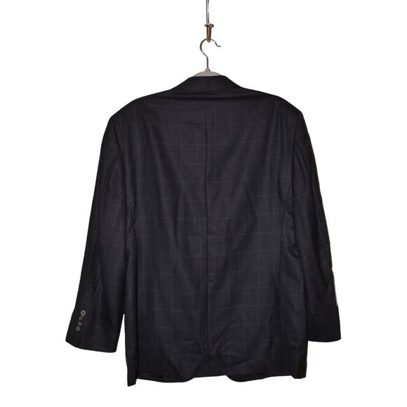 BROOKS BROTHERS 346 $298 Navy‎ Check Wool Sport Coat Men's 42 Short - Picture 2 of 6